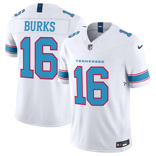 Men's White Tennessee Titans #16 Treylon Burks 2026 F.U.S.E. Vapor Limited Stitched Football Jersey